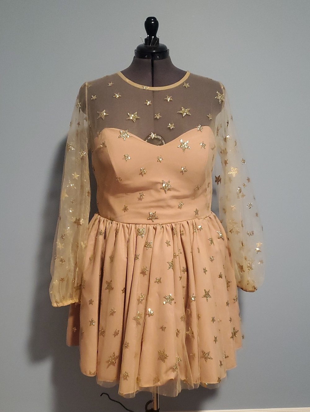 BROKEN ZIPPER Gold Lirika Matoshi Teuta Dress XXL
